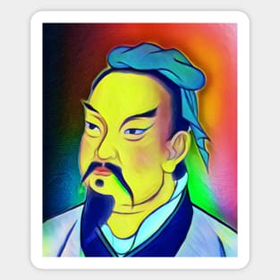 Sun Tzu Colourful Portrait | Sun Tzu Artwork 6 Sticker